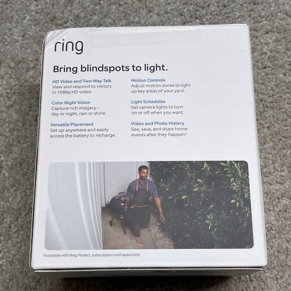 NEW Ring Spotlight Cam Plus Battery White Siren Surveillance Camera Amazon Alexa - Picture 4 of 9